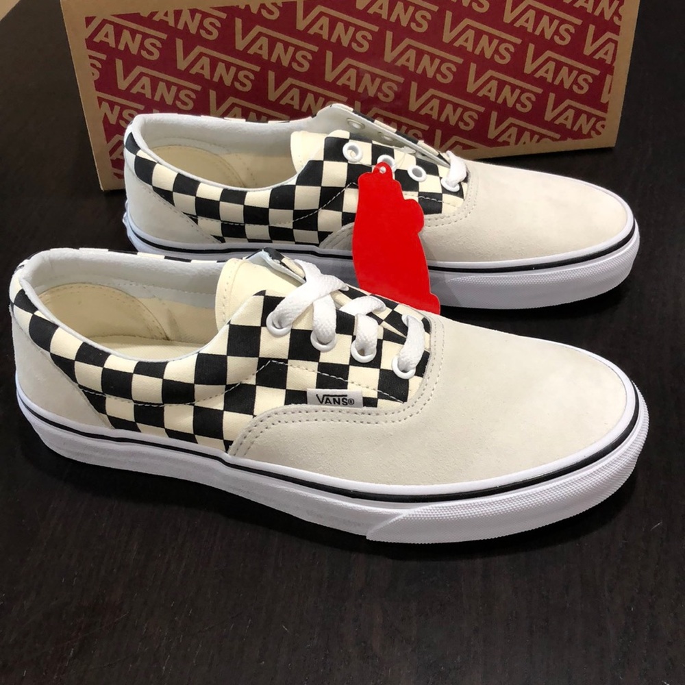 Vans Era Primary Check Marshmallow Black
